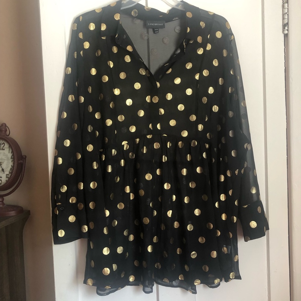 Lane Bryant sheer preplum top